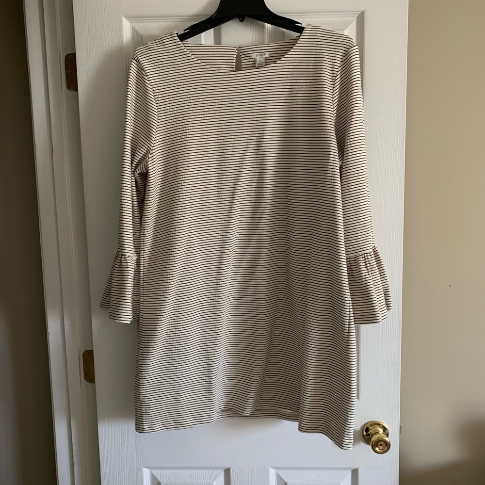 Striped bell-sleeve dress